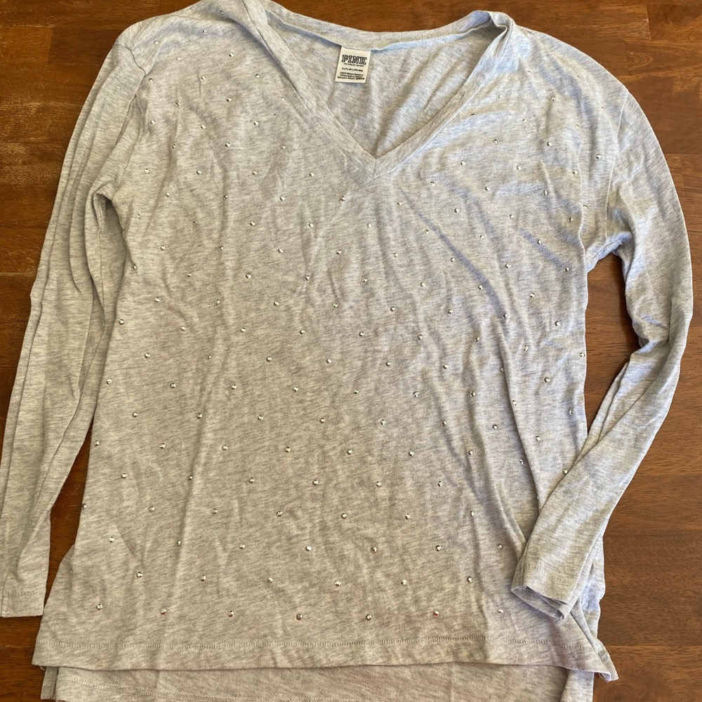 PINK long sleeve top with gems